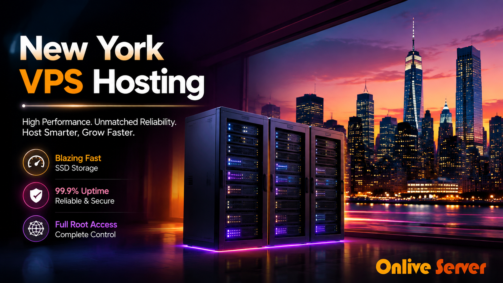 New York VPS Hosting for Better Perfomance by Onlive Server